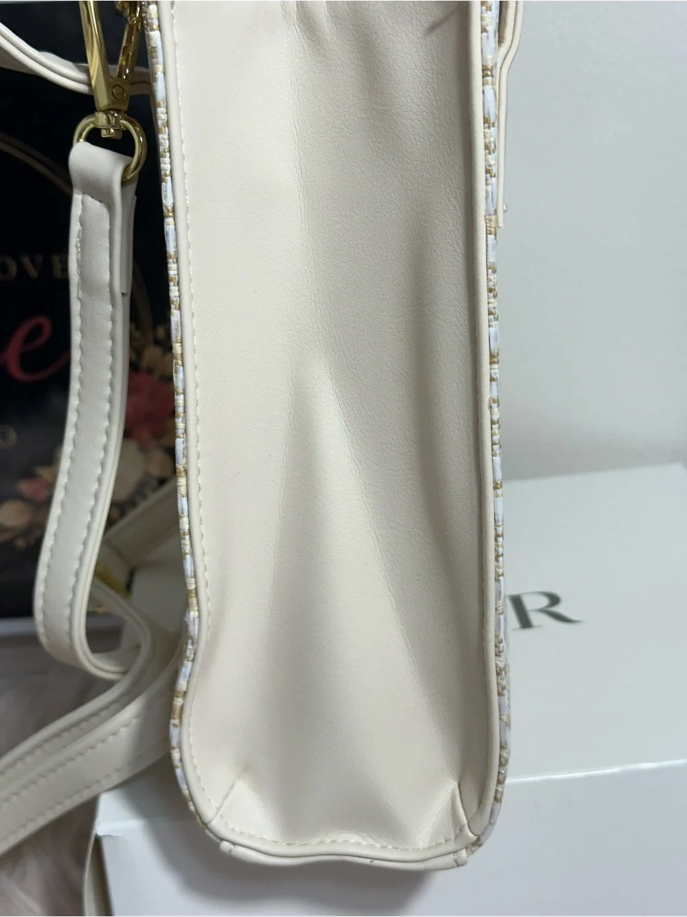 Dior GWP woven rafia crossbody bag